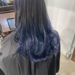 夏の終わりのヘアカラー【中野coma_ヘアカラー_ブルーカラー】