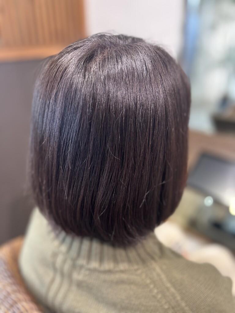 ドライヤー後のまとまりのある髪