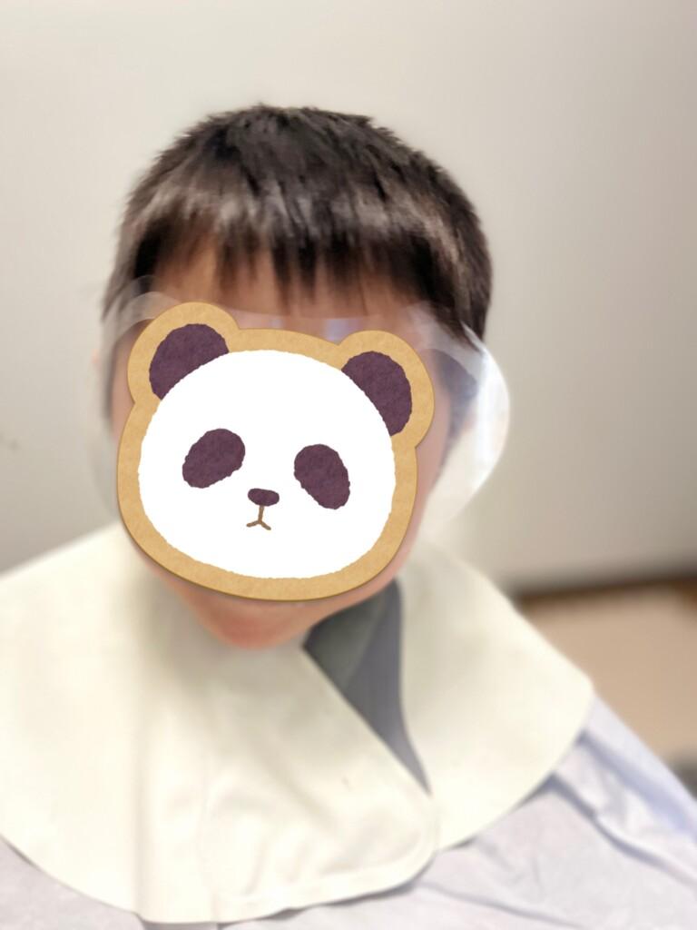 髪が顏にかからないようにする子供カット